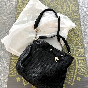 🌸HP🌸 Deux Lux Mulberry Woven Vegan Leather Bucket Bag